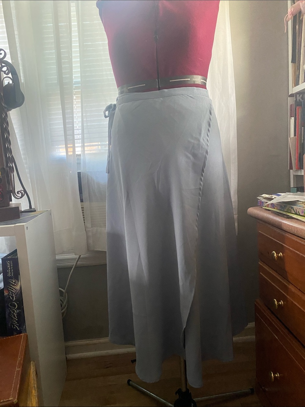 CBR Light Blue A-Line Wrap Skirt